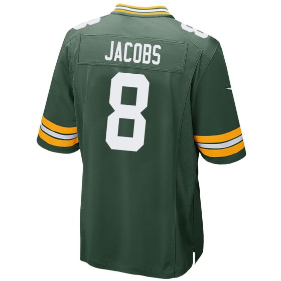 Men Green Bay Packers 8 Josh Jacobs Nike Home Game 2024 NFL Jersey